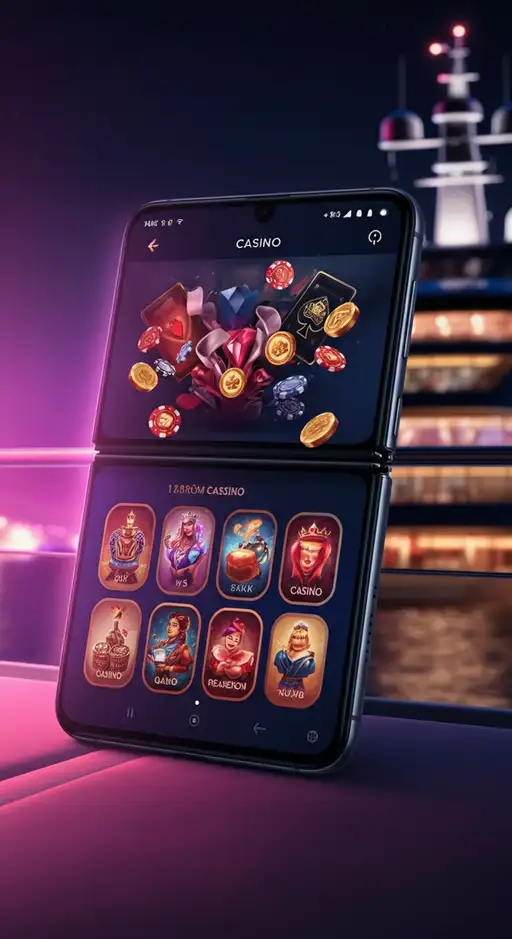 Interface de jeu colorée de Twin Casino présentant des machines à sous populaires et des options de paris sportifs sur mobile, symbolisant la diversité du divertissement.